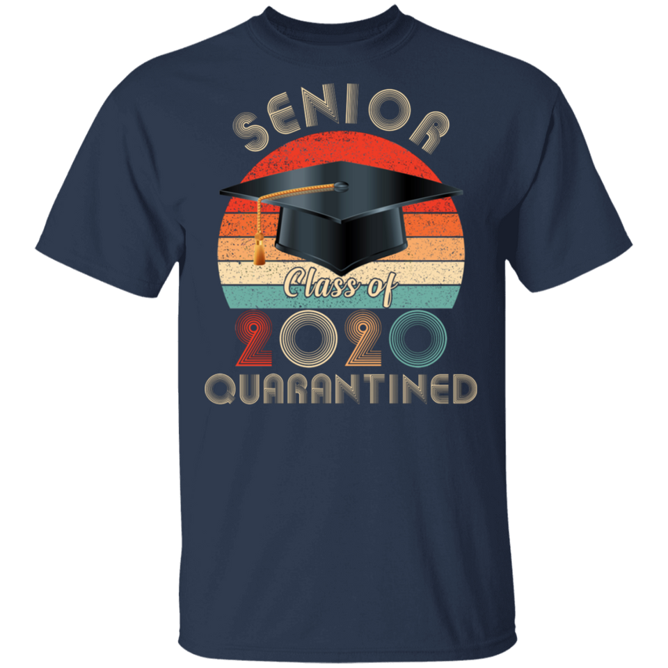 Senior Class of 2020 Quarantined T-Shirt Seniors Sunset Vintage T-Shirt