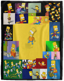 Bart Simpson Blanket, The Simpsons Quilt, Fleece, Sherpa Blanket  VPL Cozy Plush Fleece Blanket - 60x80