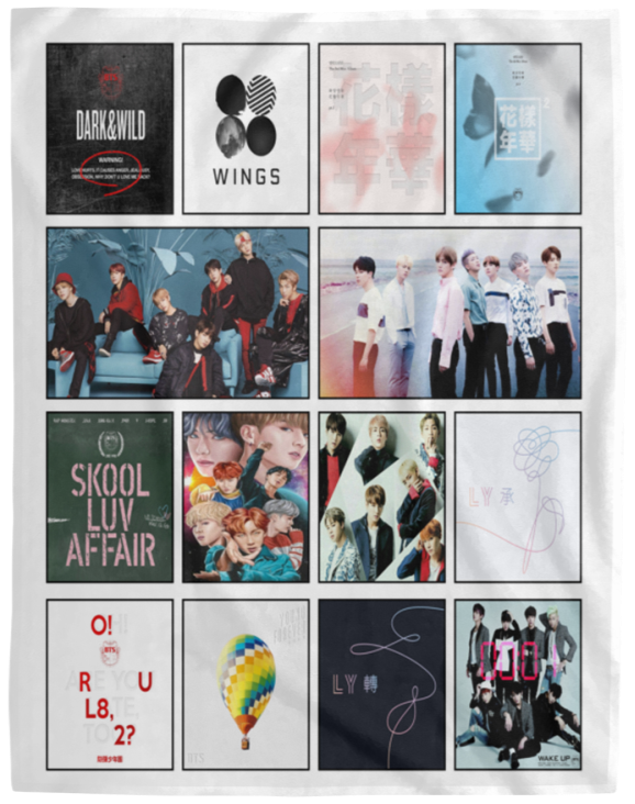 Bts Albums For Fans Fleece Sherpa Throw Blanket Quilt - VPL Cozy Plush Fleece Blanket - 60x80