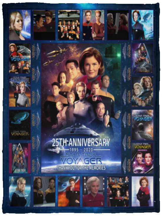 Star Trek Blanket, Star Trek - Voyager Fleece, Sherpa Blanket Soft and Warm VPS Cozy Plush Fleece Blanket - 30x40