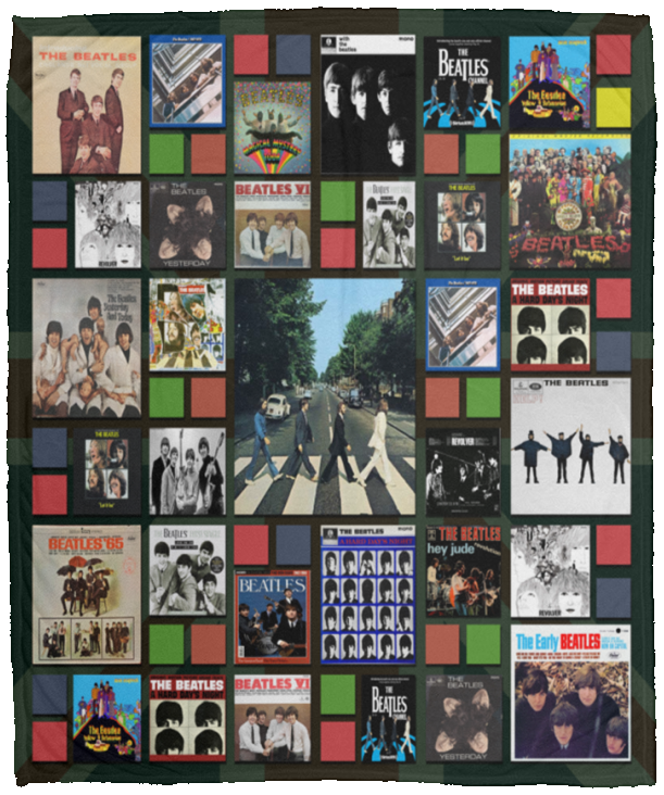 The Beatles Blanket, The Beatles Fleece, Sherpa Blanket Album For Fans  VPM Cozy Plush Fleece Blanket - 50x60