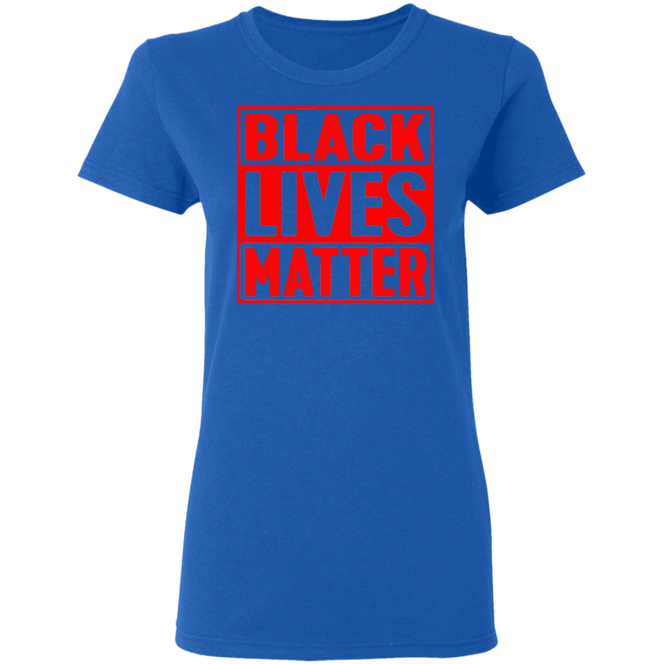 Black Lives Matter T-Shirt I Cant Breathe All Size (S-5XL) + Color Red BLM - Womens