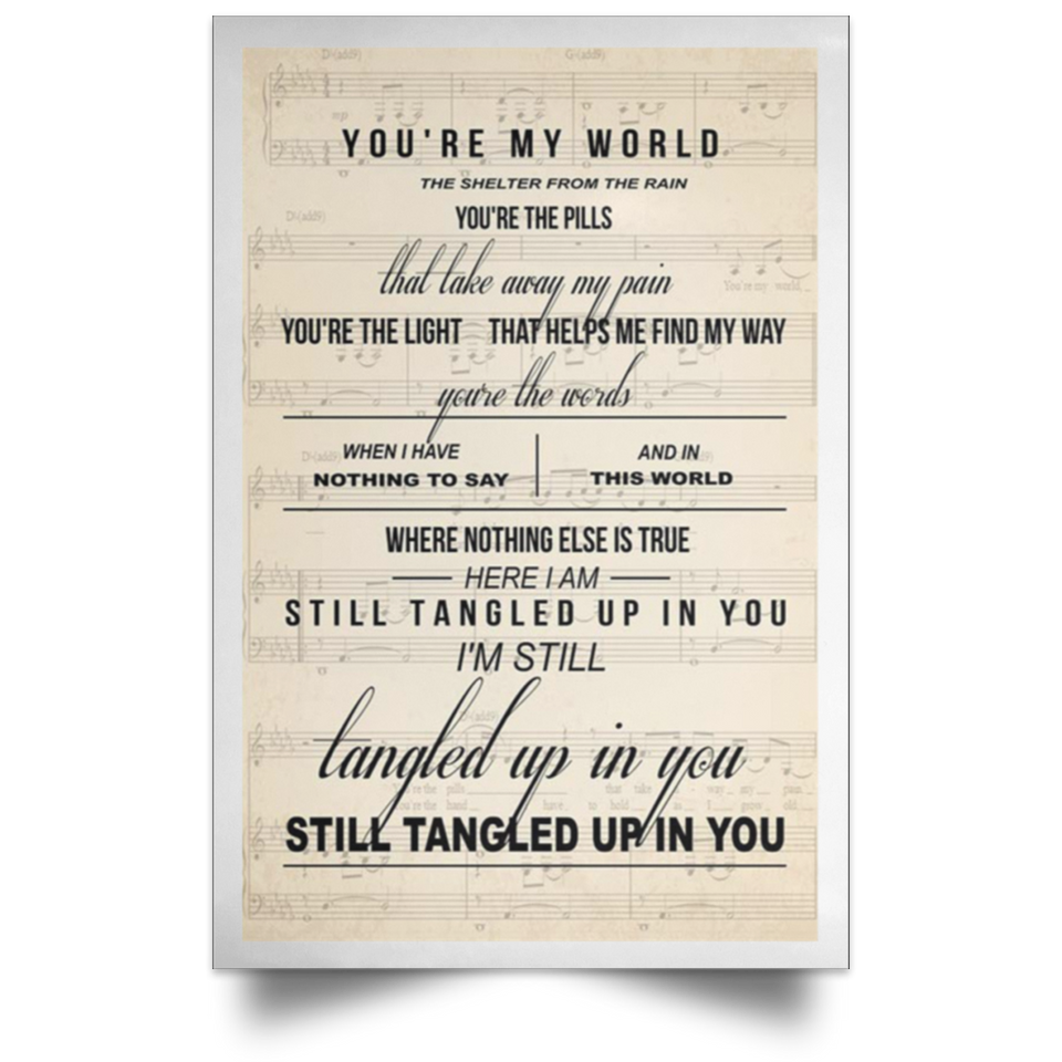 Trendora Decor One Song Lyrics Portrait Poster Print (16" x 24")