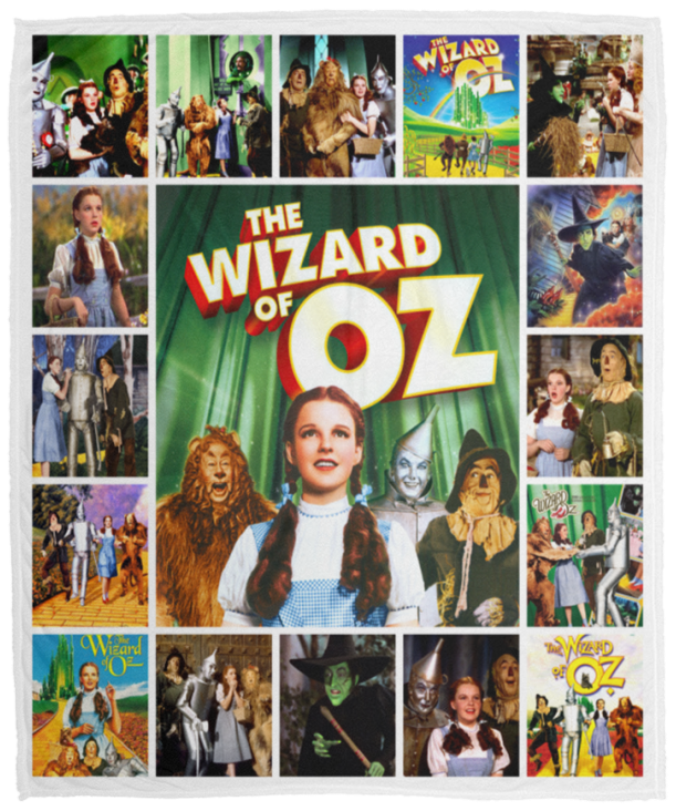 The Wizard Of Oz Blanket Judy Garland Quilt Fleece Sherpa Throw Blanket VPM Cozy Plush Fleece Blanket - 50x60
