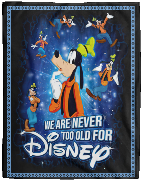 We Are Never Too Old For Goofy Blanket A Goofy Movie Quilt Fleece Sherpa Throw VPL Cozy Plush Fleece Blanket - 60x80