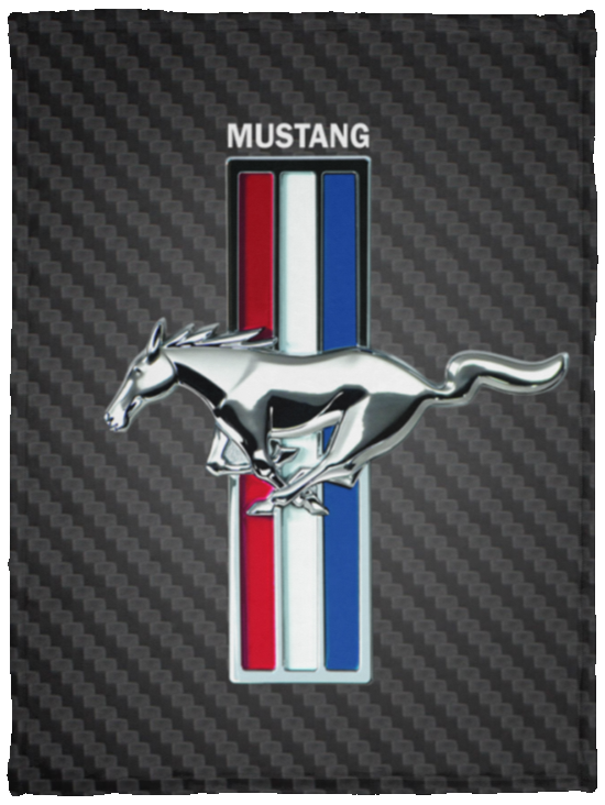 Ford Mustang Blanket, Ford Mustang Fleece, Sherpa Blankets VPS Cozy Plush Fleece Blanket - 30x40