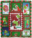 The Grinch Christmas Blanket, The Grinch Fleece, Sherpa Blanket VPM Cozy Plush Fleece Blanket - 50x60