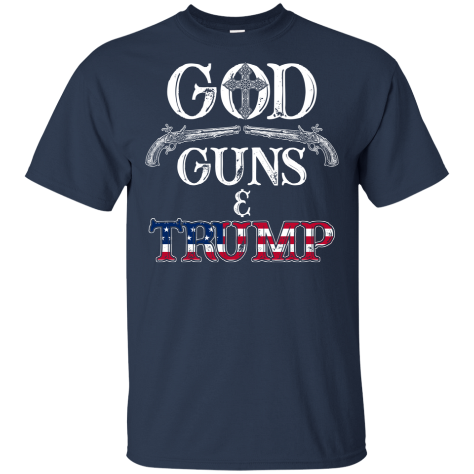 God Guns And Trump Shirt 2nd Amendment T Shirt Trump 45 Men's T-Shirt (G200 Gildan Ultra Cotton T-Shirt)