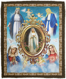 Mary, Mother of Jesus. The Blessed Virgin Mary Blanket, Fleece or Sherpa Blankets Mother's Day, Father's Day, Christmas Birthday Present Blankets, Gift Idea - VPM Cozy Plush Fleece Blanket - 50x60