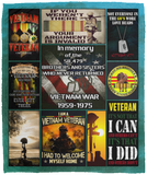 Vietnam Veteran Blanket, U.S. Army Veteran Quilt, Fleece, Sherpa Blanket VPM Cozy Plush Fleece Blanket - 50x60