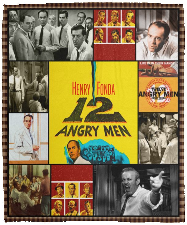 12 Angry Men 1957 Movie Blanket 12 Angry Men Quilt Fleece Sherpa VPM Cozy Plush Fleece Blanket - 50x60