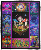 Love Mushroom Blanket, Mushroom 3D Fleece, Sherpa Blanket VPM Cozy Plush Fleece Blanket - 50x60