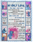 Stitch My Love All Of My Lasts Blanket, Stitch Quilt, Fleece, Sherpa Blanket VPL Cozy Plush Fleece Blanket - 60x80