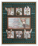 Make It Beautiful Blanket, Donkey Fleece, Sherpa Blanket, Gift Ideas - VPM Cozy Plush Fleece Blanket - 50x60