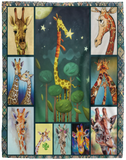 Giraffes Lover, Love Giraffes Blanket, Quilt, Fleece, Sherpa Blanket - VPL Cozy Plush Fleece Blanket - 60x80