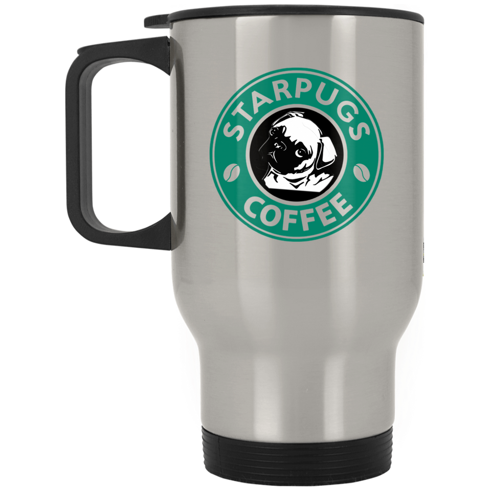 StarPugs Travel Mug For Pug Dog Lovers, Pug Mug For Pug Lovers, Funny Gift Mug, pug coffee Starbucks mug