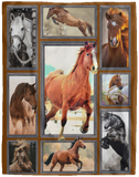 HORSE Blanket, Horse 3D Fleece, Sherpa Blanket, Horse Lover Gift Ideas VPL Cozy Plush Fleece Blanket - 60x80