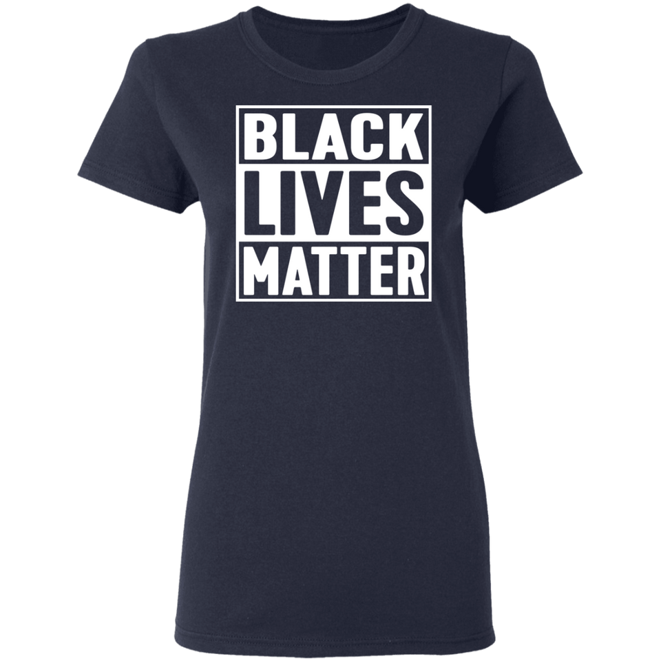 Black Lives Matter T-Shirt I Cant Breathe All Size (S-5XL) + Color  White BLM - Womens