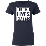 Black Lives Matter T-Shirt I Cant Breathe All Size (S-5XL) + Color  White BLM - Womens