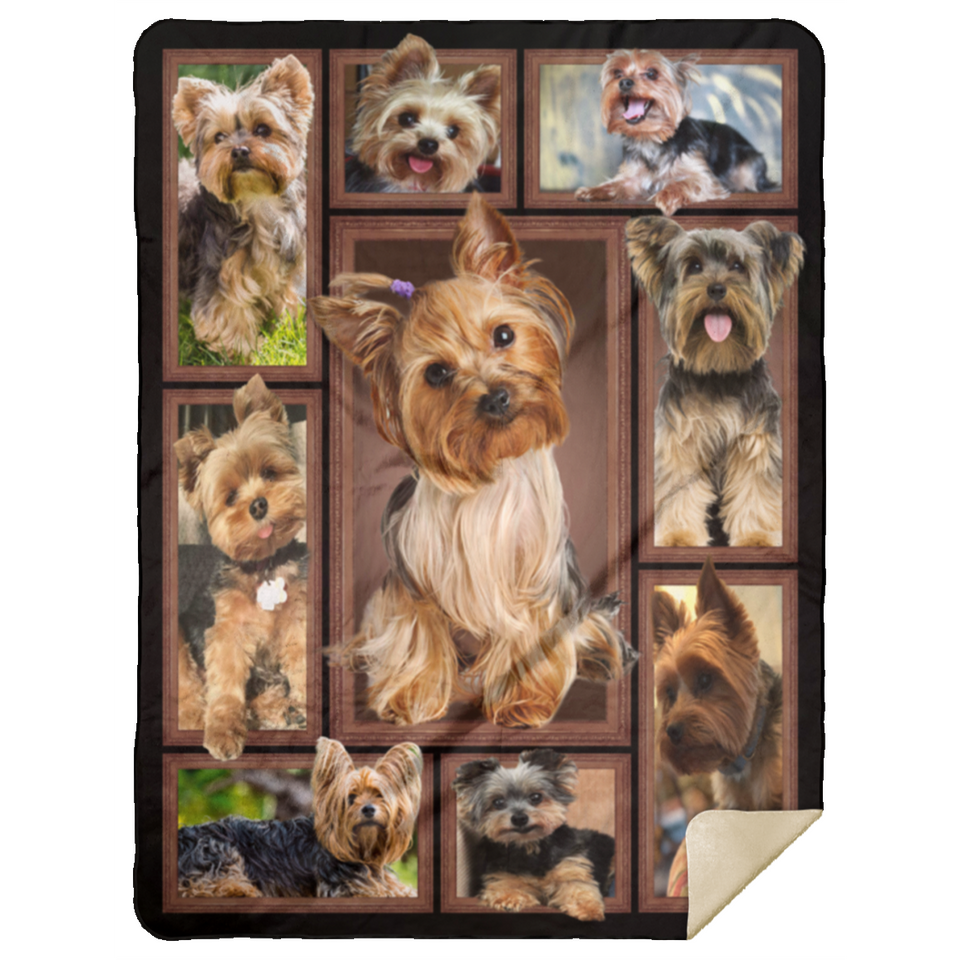 Yorkies Dog 3D Blanket, Yorkies Make Life Better Fleece, Sherpa Blanket - MSHL Premium Mink Sherpa Blanket 60x80