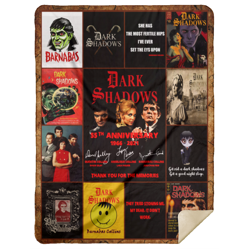 Dark Shadows TV Series Blanket, 55th Anniversary Fleece, Sherpa Blanket - MSHL Premium Mink Sherpa Blanket 60x80