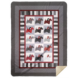 Scottie Dog Blanket - Cute Scottie Puppies Blanket, Fleece or Sherpa Blankets - Gift for Scottie Dog Owners MSHL Premium Mink Sherpa Blanket 60x80
