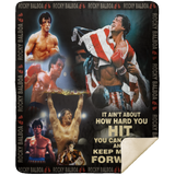 Rocky Balboa Blanket, I Love Rocky Balboa Fleece, Sherpa Blanket MSHM Premium Mink Sherpa Blanket 50x60