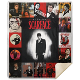 Scarface Blanket, Gangster Movies Fleece, Sherpa Blanket - MSHM Premium Mink Sherpa Blanket 50x60