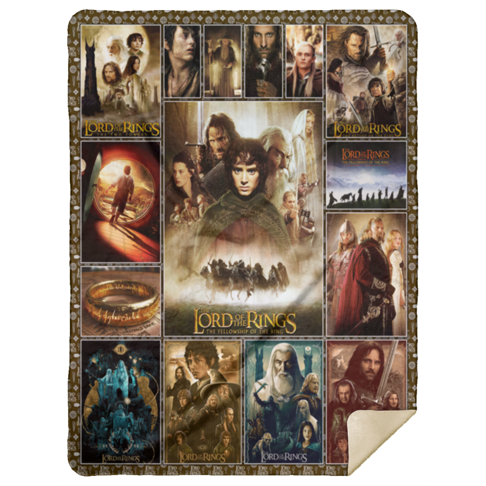 The Lord Of The Rings Blanket Fleece Sherpa Throw Quilt Blanket for Bedroom Sofa - MSHL Premium Mink Sherpa Blanket 60x80