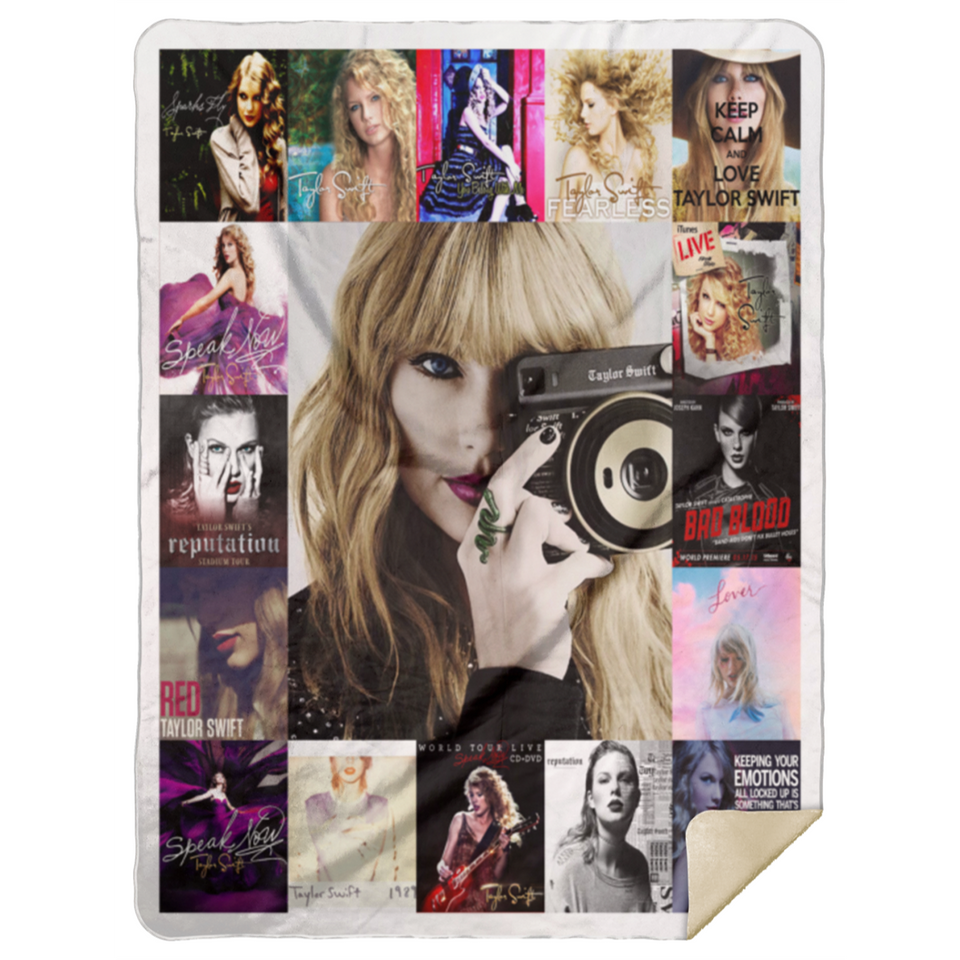 Taylor Swift Blanket, Taylor Swift Quilt, Fleece, Sherpa Blanket for Bedroom - MSHL Premium Mink Sherpa Blanket 60x80