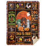 Dachshund - Halloween Blanket, Decorative For Pet Lovers Fleece, Sherpa Blanket MSHL Premium Mink Sherpa Blanket 60x80
