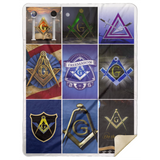 Freemason Quilt, Freemason Blanket, Freedom Masonic Blanket, Masonic Quilt Ver 1 MSHL Premium Mink Sherpa Blanket 60x80