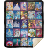 Cinderella Blanket, Cinderella For Girl Blanket, Fleece, Sherpa Blankets MSHM Premium Mink Sherpa Blanket 50x60
