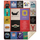 Mr.Jyotis Friends Blanket, Friends Tv Show Signature Actors Thank You for The Memories Best Gift Christmas Quilt Blanket Fleece Sherpa Blanket - MSHM Premium Mink Sherpa Blanket 50x60