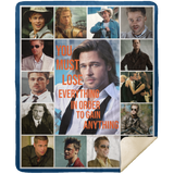 Brad Pitt Blanket, Brad Pitt Fleece, Sherpa Blanket For Fans MSHM Premium Mink Sherpa Blanket 50x60
