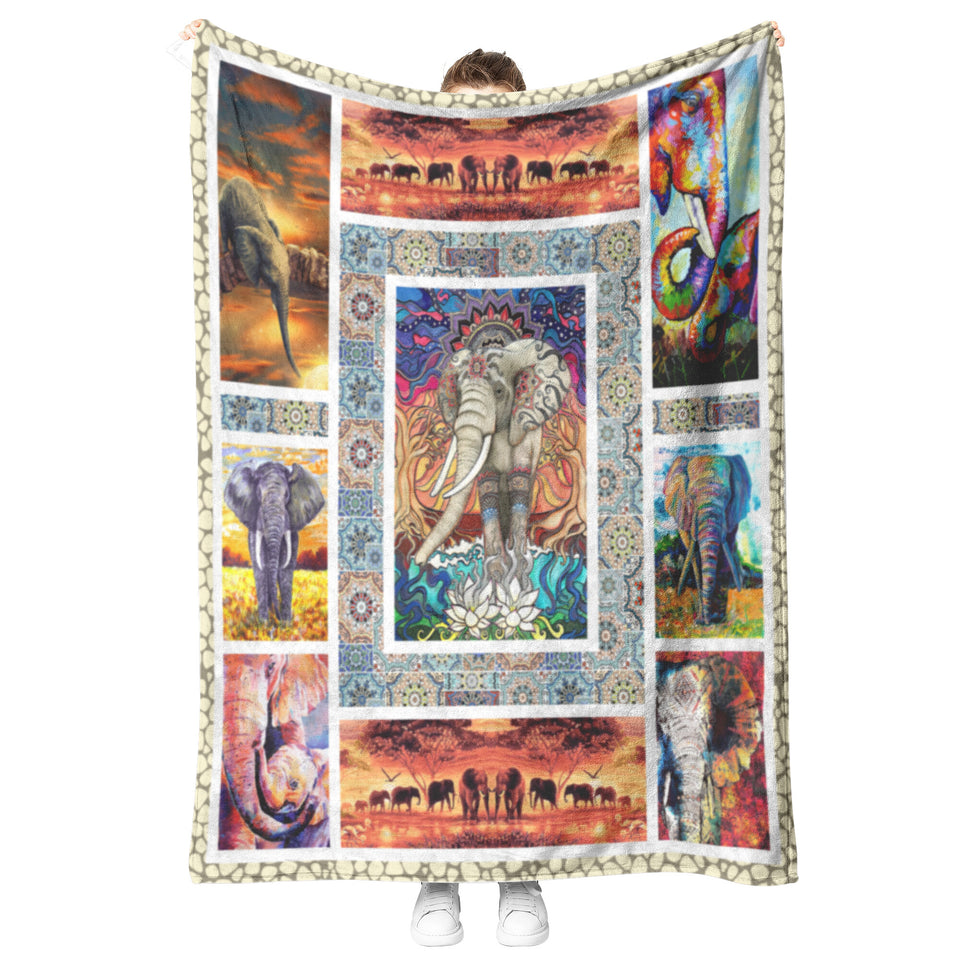 Elephant Blanket, Elephants Indian, Elephant Colorful