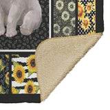 Elephant Sunflower Blanket 50x60