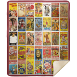 CIRCUS Poster Blanket, Circus Vintage Fleece, Sherpa Blanket MSHM Premium Mink Sherpa Blanket 50x60
