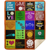VOLLEYBALL Quilt Blanket Fleece Sherpa Throw Blanket Bedroom Sofa - MSHM Premium Mink Sherpa Blanket 50x60