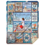 I Hope You Dance, Beach Blanket, To My Granddaughter Fleece, Sherpa Blanket MSHL Premium Mink Sherpa Blanket 60x80