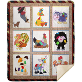 Farming Blanket, Farm animals Fleece, Sherpa Blanket Gift Ideas MSHM Premium Mink Sherpa Blanket 50x60