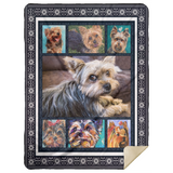 Yorkshire Terrier Dog Blanket Yorkshire Terrier Dog Lover Quilt Fleece Sherpa - MSHL Premium Mink Sherpa Blanket 60x80