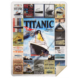 Titanic Blanket Titanic - White Star Line Fleece Sherpa Blanket Gift Idea MSHL Premium Mink Sherpa Blanket 60x80