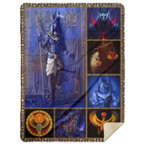 Anubis Blanket, Ancient Egyptian God Of Dead Fleece, Sherpa Blanket MSHL Premium Mink Sherpa Blanket 60x80