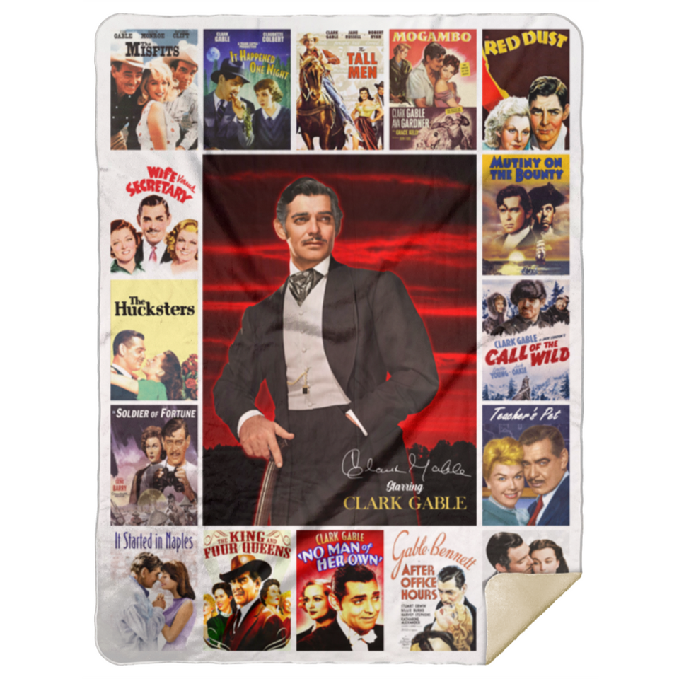Clark Gable Blanket Clark Gable - Vivien Leigh Quilt Fleece Sherpa MSHL Premium Mink Sherpa Blanket 60x80