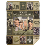 M A S H TV series Blanket, Mash 4077 50th Anniversary Fleece, Sherpa Blanket MSHL Premium Mink Sherpa Blanket 60x80