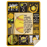 Softball Blanket, Softball - They whisper Fleece, Sherpa Blanket, Gift Ideas - MSHL Premium Mink Sherpa Blanket 60x80