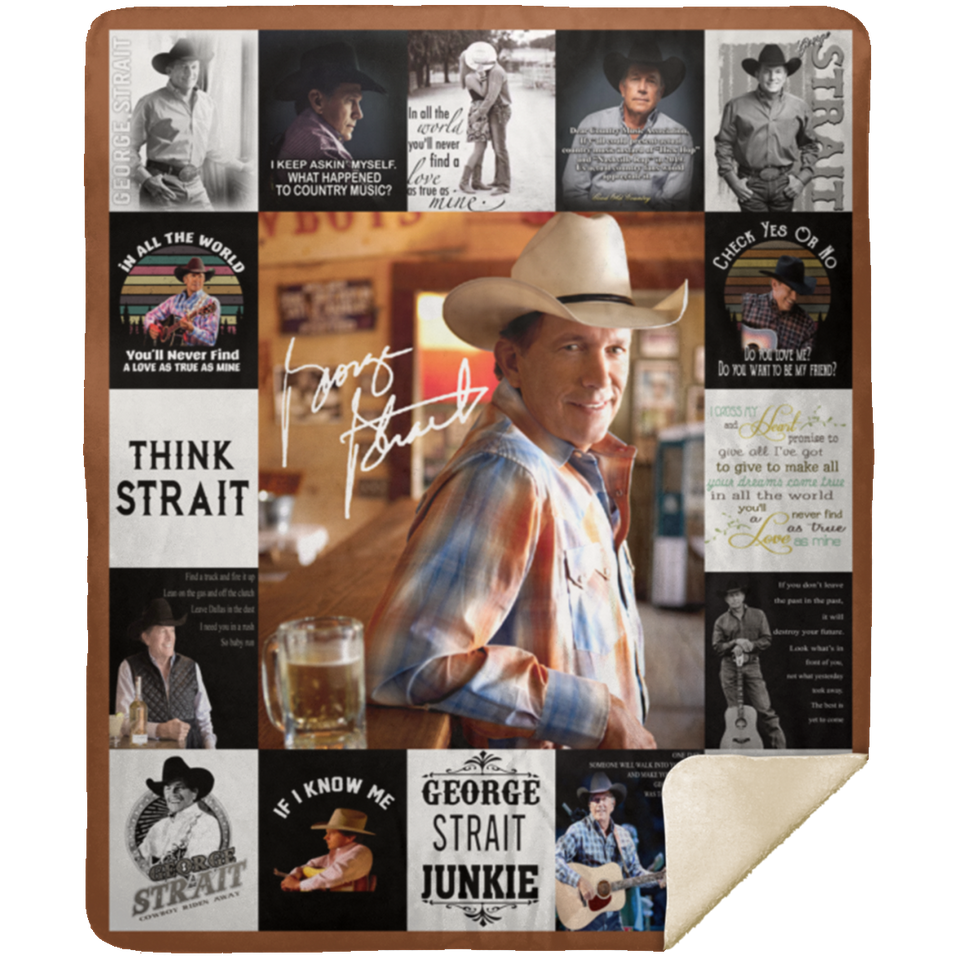 George Strait Blanket George Strait Quotes Fleece Sherpa Throw Blanket MSHM Premium Mink Sherpa Blanket 50x60
