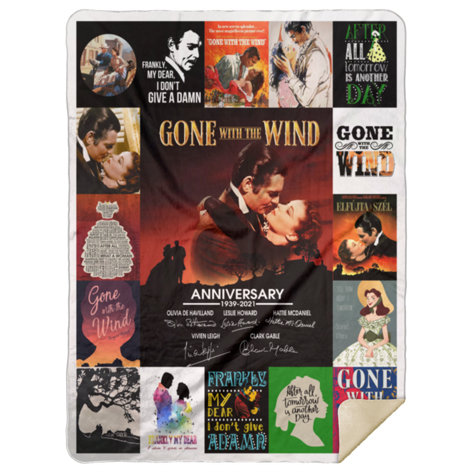 Gone With The Wind Blanket, Gone With The Wind Fleece, Sherpa Blanket - MSHL Premium Mink Sherpa Blanket 60x80