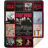 The Sopranos Blanket, The Sopranos TV Series Fleece, Sherpa Blanket V1 MSHM Premium Mink Sherpa Blanket 50x60